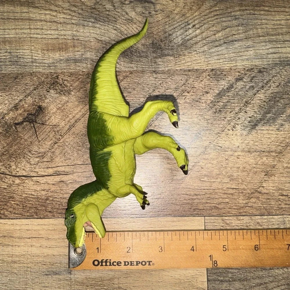 1996 Safari LTD Dinosaur Figure Green Vintage Tyrannosaurus Rex T-Rex 4